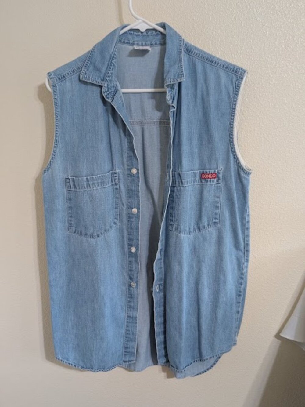 Women's Top Sleeveless Denim Jean - Medium - Vintage Bongo